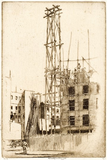 Paris in Construction No.2 (one scaffolding structure)