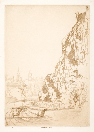 Castle Rock No. 2 (Railway in Foreground)