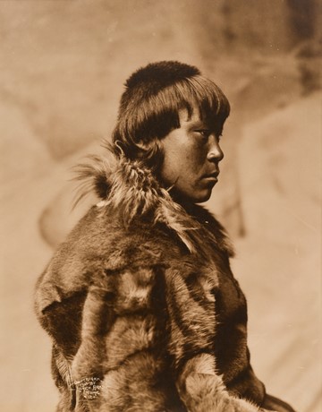 Untitled (Inuit man in profile with cropped cap of hair)