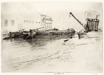 Barges Beneath a Crane  1906