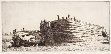 Derelict Barges Beam On