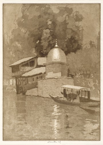 A Hindu Temple (after watercolour by Fred Parker)