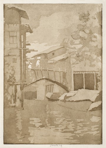 A Canal Bridge (After Watercolour by Fred Parker) Trial