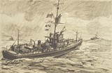 
Minesweepers at Sea