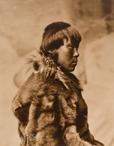 
Untitled (Inuit man in profile with cropped cap of hair)