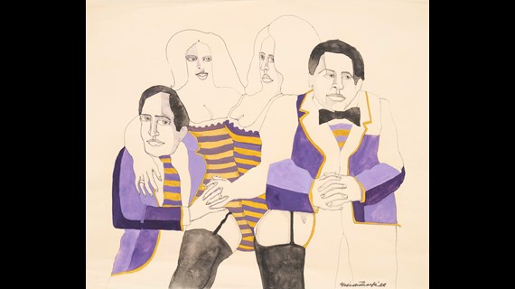 Untitled (four figures in purple)
